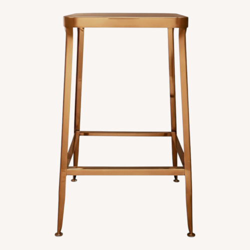 Used CB2 Gold Metal Stools for sale on AptDeco