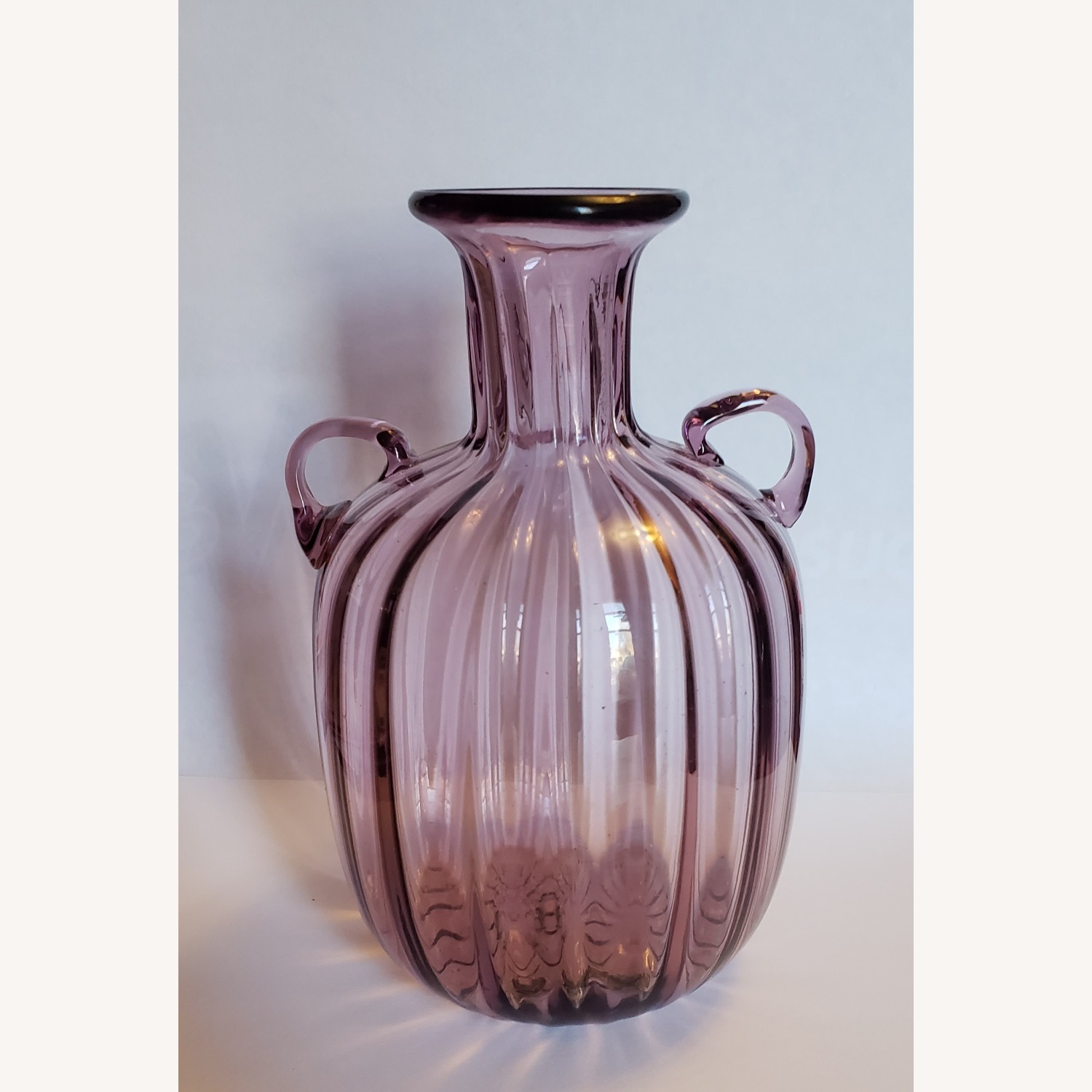 Vintage Murano Soffiato Glass Vase Zecchin - image-7