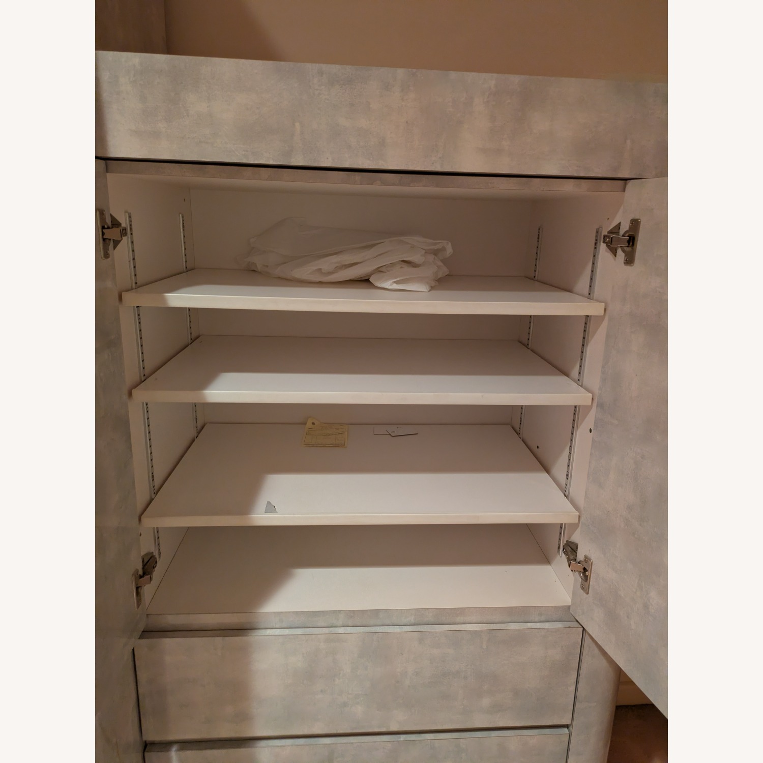 Light Gray Wood Armoire - image-9