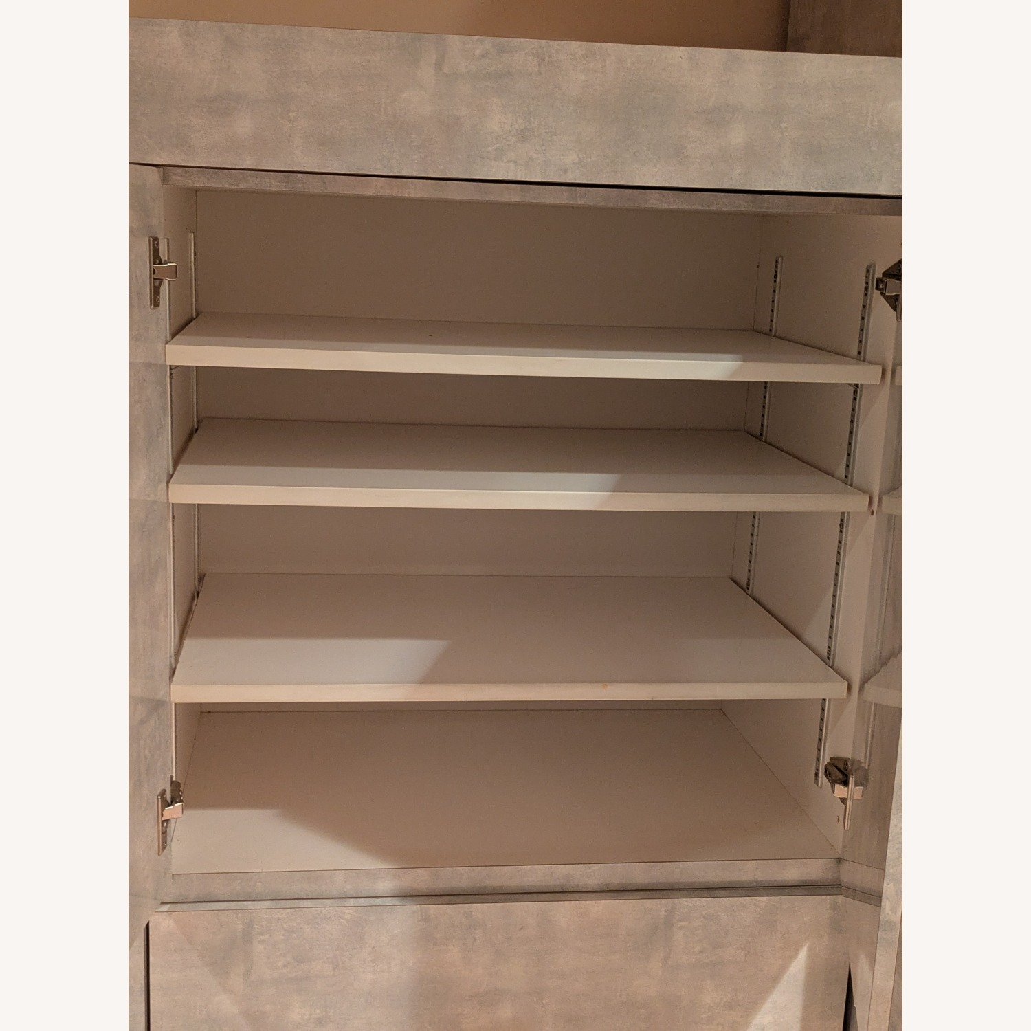 Light Gray Wood Armoire - image-7