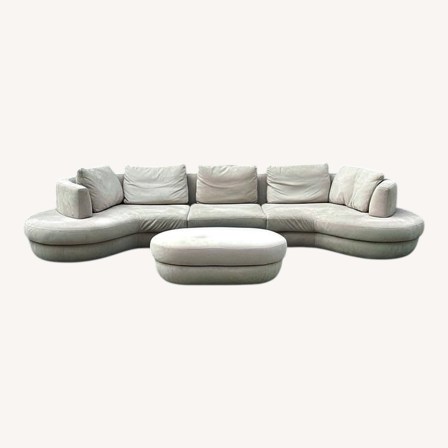Natuzzi Natural Microsuede 3+ Piece Sectional - image-0