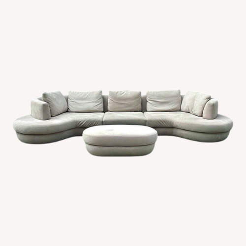 Used Natuzzi Natural Microsuede 3+ Piece Sectional for sale on AptDeco