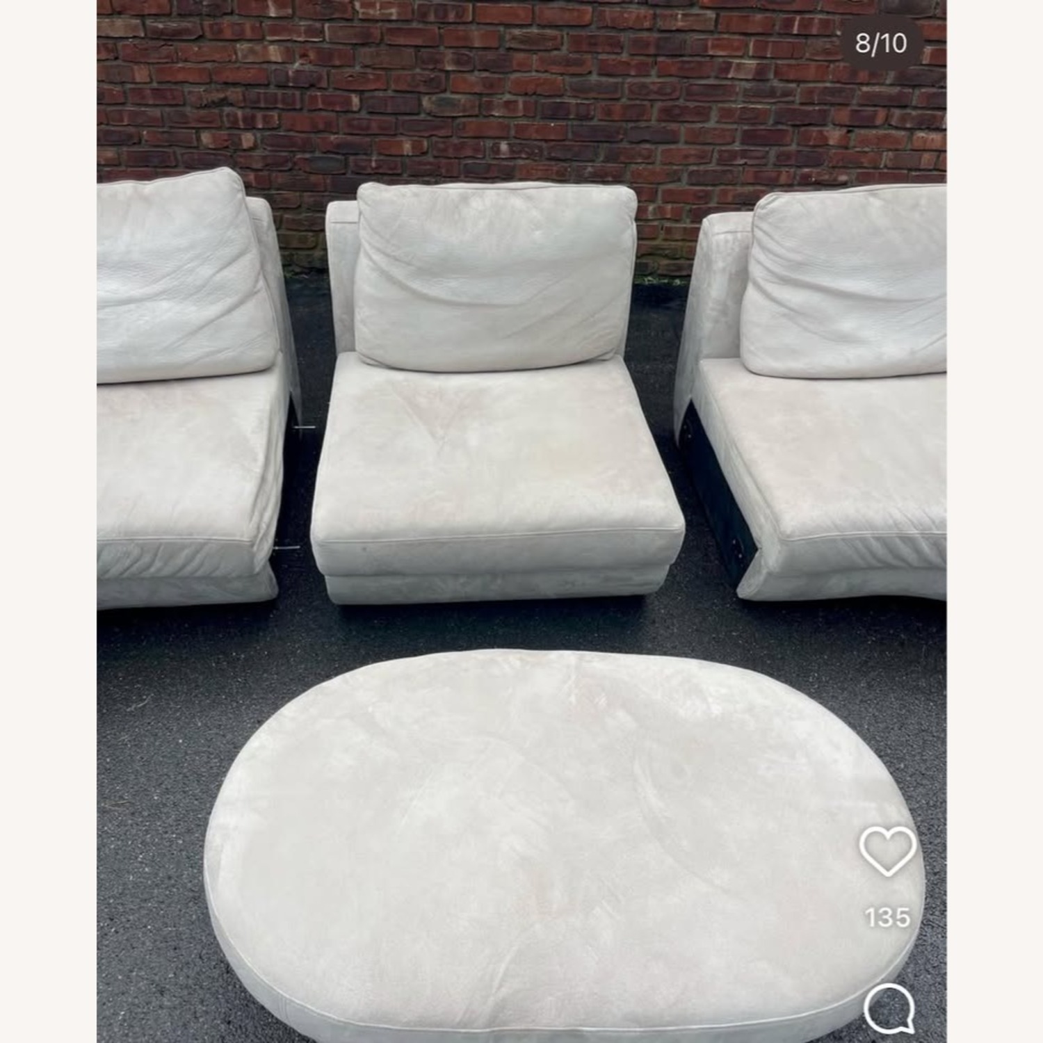 Natuzzi Natural Microsuede 3+ Piece Sectional - image-2