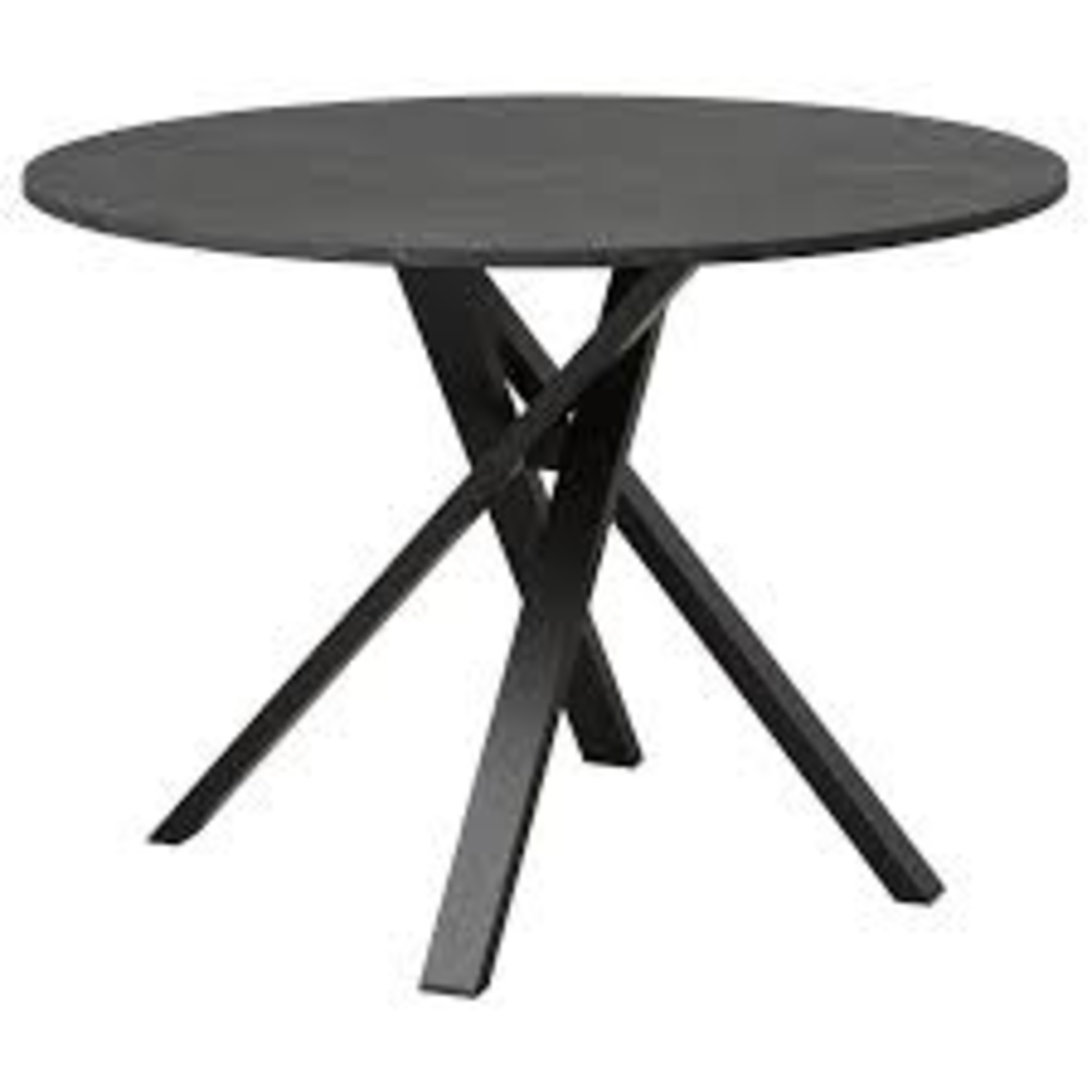IKEA MARIEDAMM / KARLPETTER Black Metal Dining Table - image-6