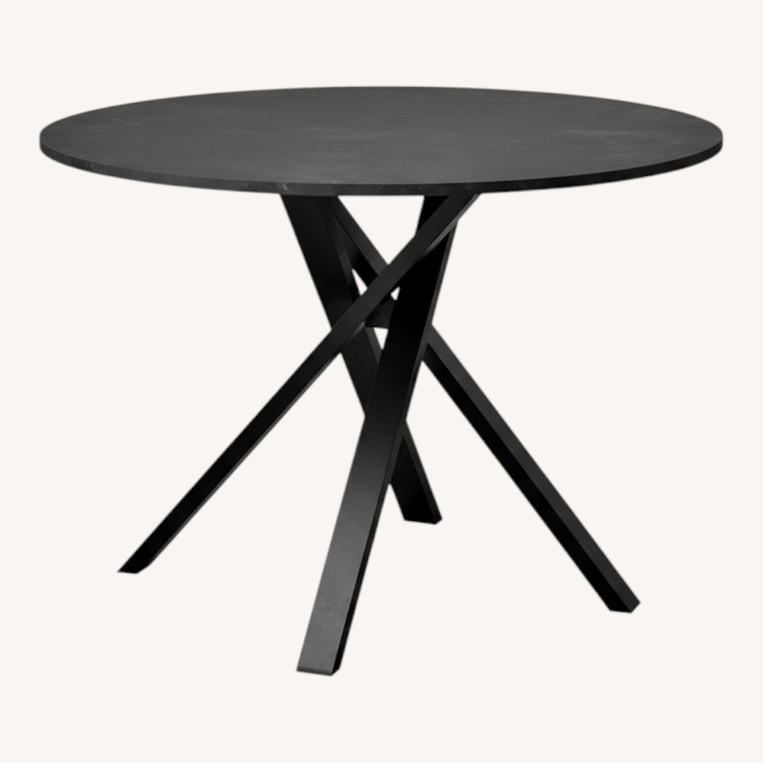 IKEA MARIEDAMM / KARLPETTER Black Metal Dining Table - image-0