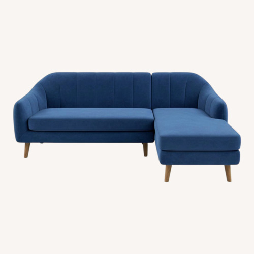 Used Blue 2 Piece Sectional for sale on AptDeco