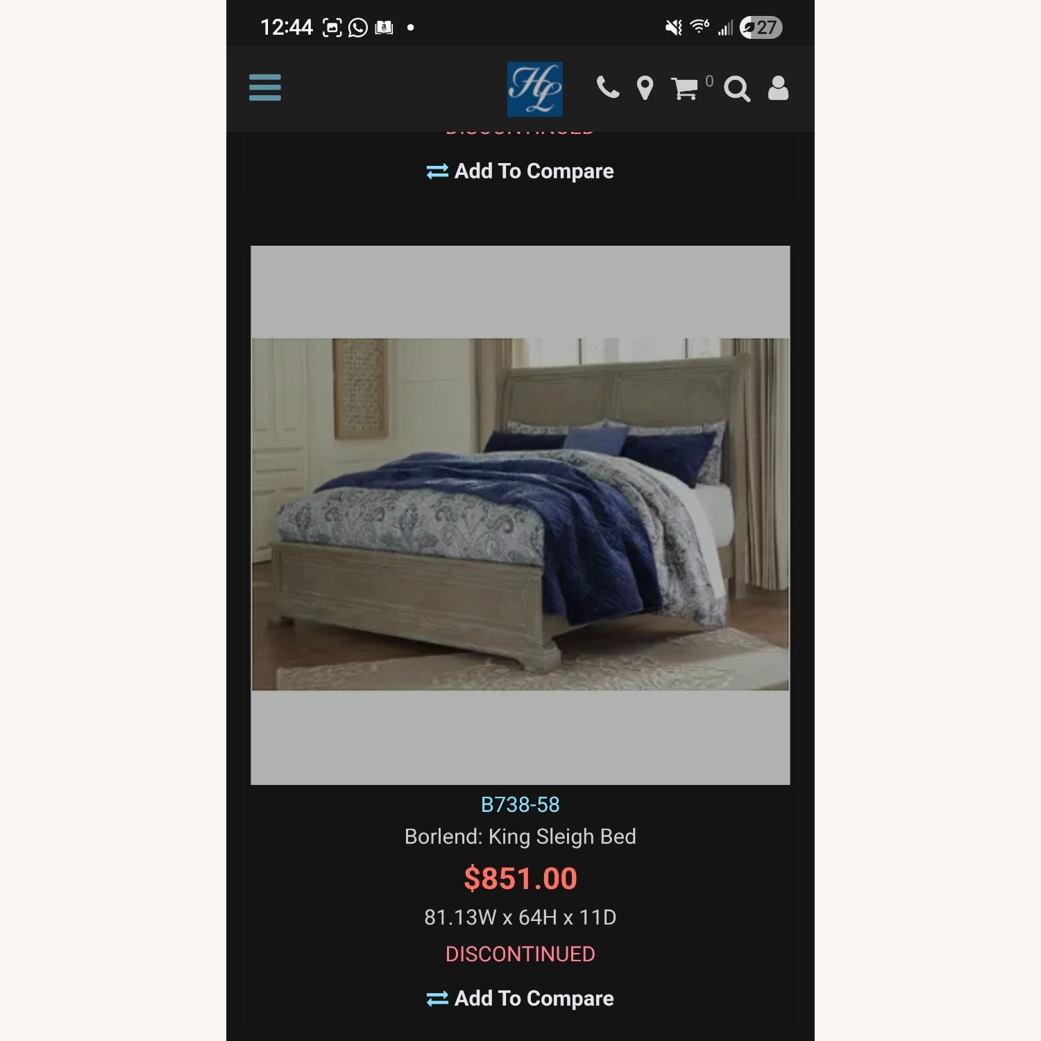 Ashley Furniture Borlend Wood Veneer King Bed - image-7