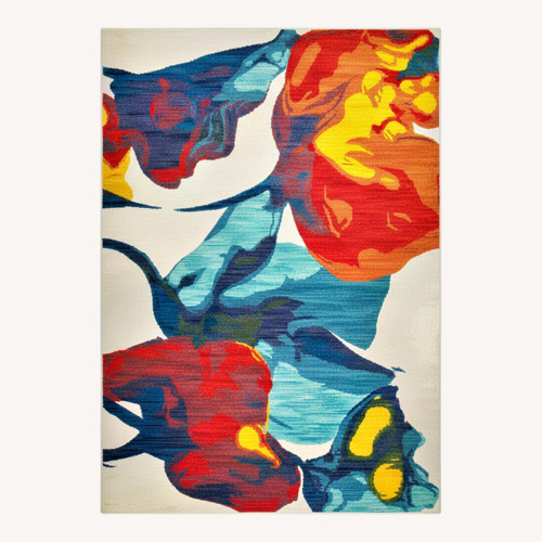 Used Beige / Red/ Blue Area Rug (Approx 7'10" x 10'10") for sale on AptDeco