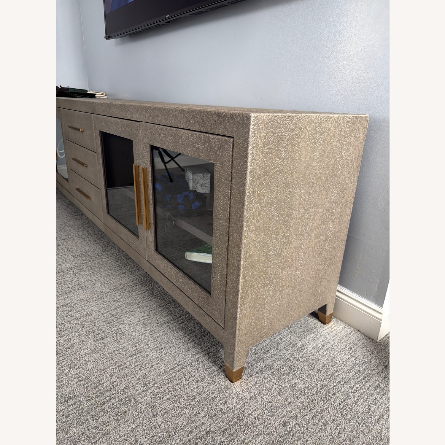 Restoration Hardware Shagreen Media Console - image-3