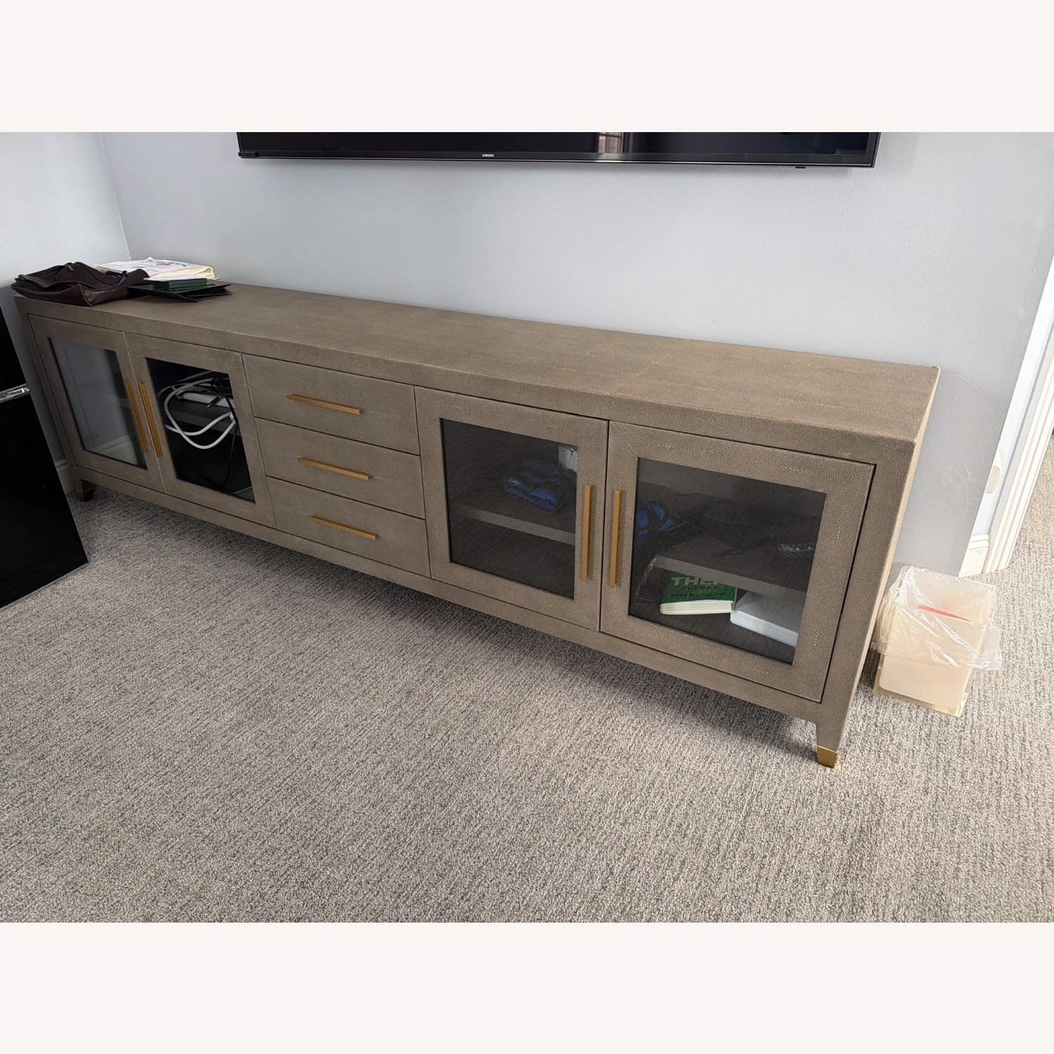 Restoration Hardware Shagreen Media Console - image-2