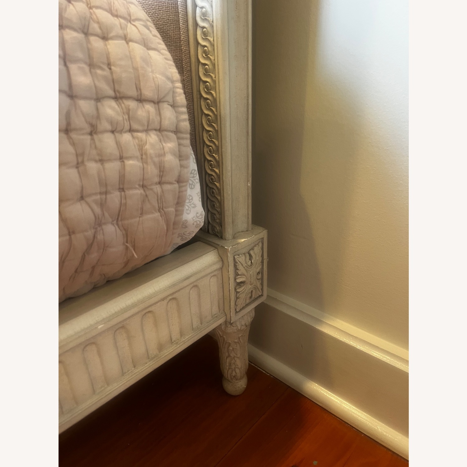 Restoration Hardware Light Gray Wood Twin Bed - image-8