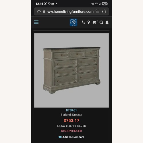 Used Ashley Furniture Borlend Wood Veneer Dresser for sale on AptDeco