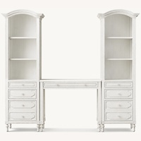 Restoration Hardware Light Gray Wood Bookcase
