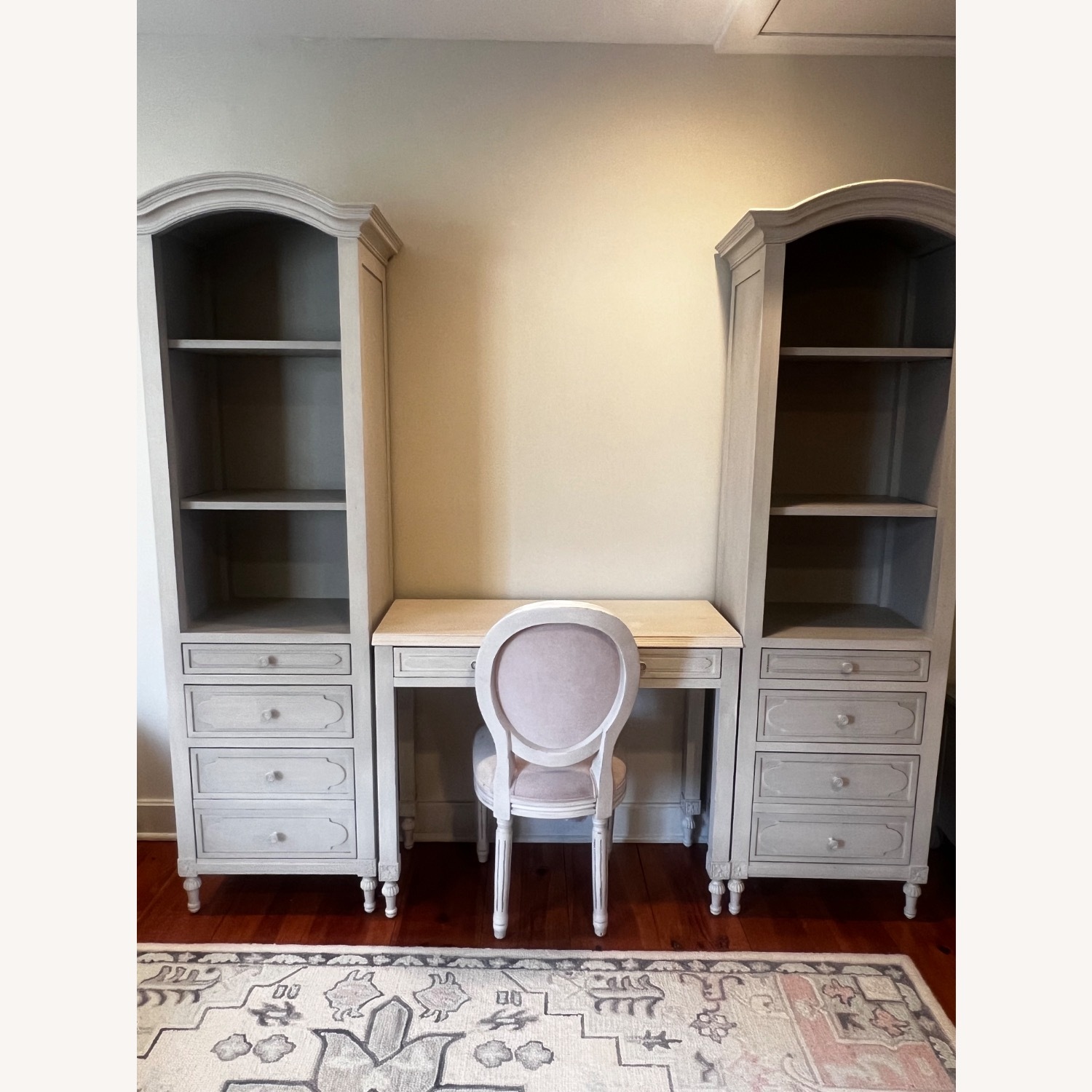 Restoration Hardware Light Gray Wood Bookcase - image-4