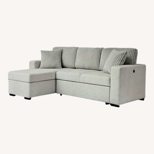 Used Ashley Furniture White 2 Piece Sectional for sale on AptDeco