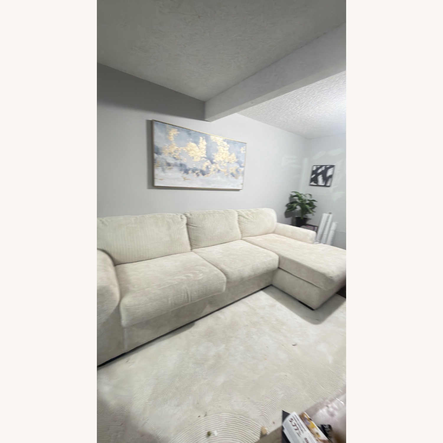 Ashley Furniture White 2 Piece Sectional - image-1
