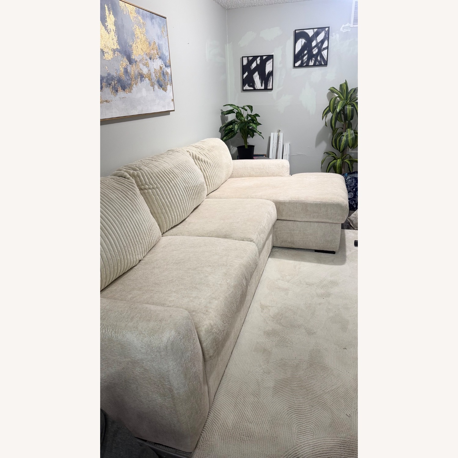 Ashley Furniture White 2 Piece Sectional - image-2