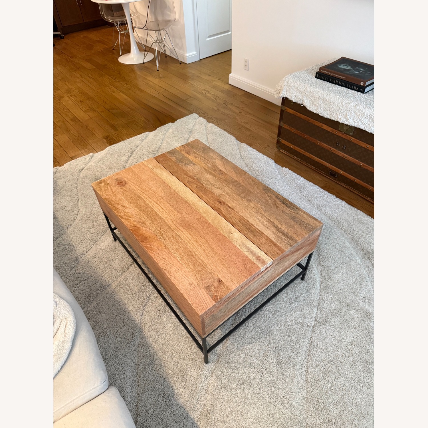 West Elm Industrial Storage Pop-Up Coffee Table - image-4