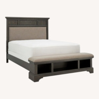 Raymour & Flanigan Cambridge Light Gray Wood Full Bed