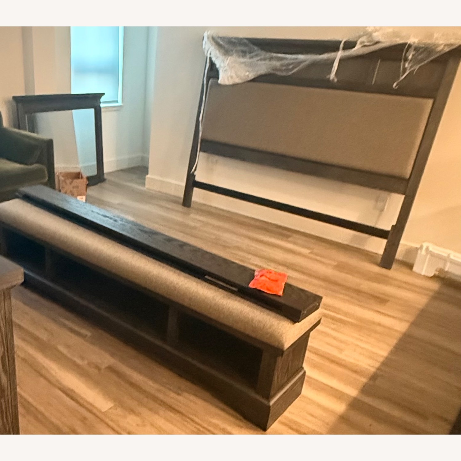 Raymour & Flanigan Cambridge Light Gray Wood Full Bed - image-3