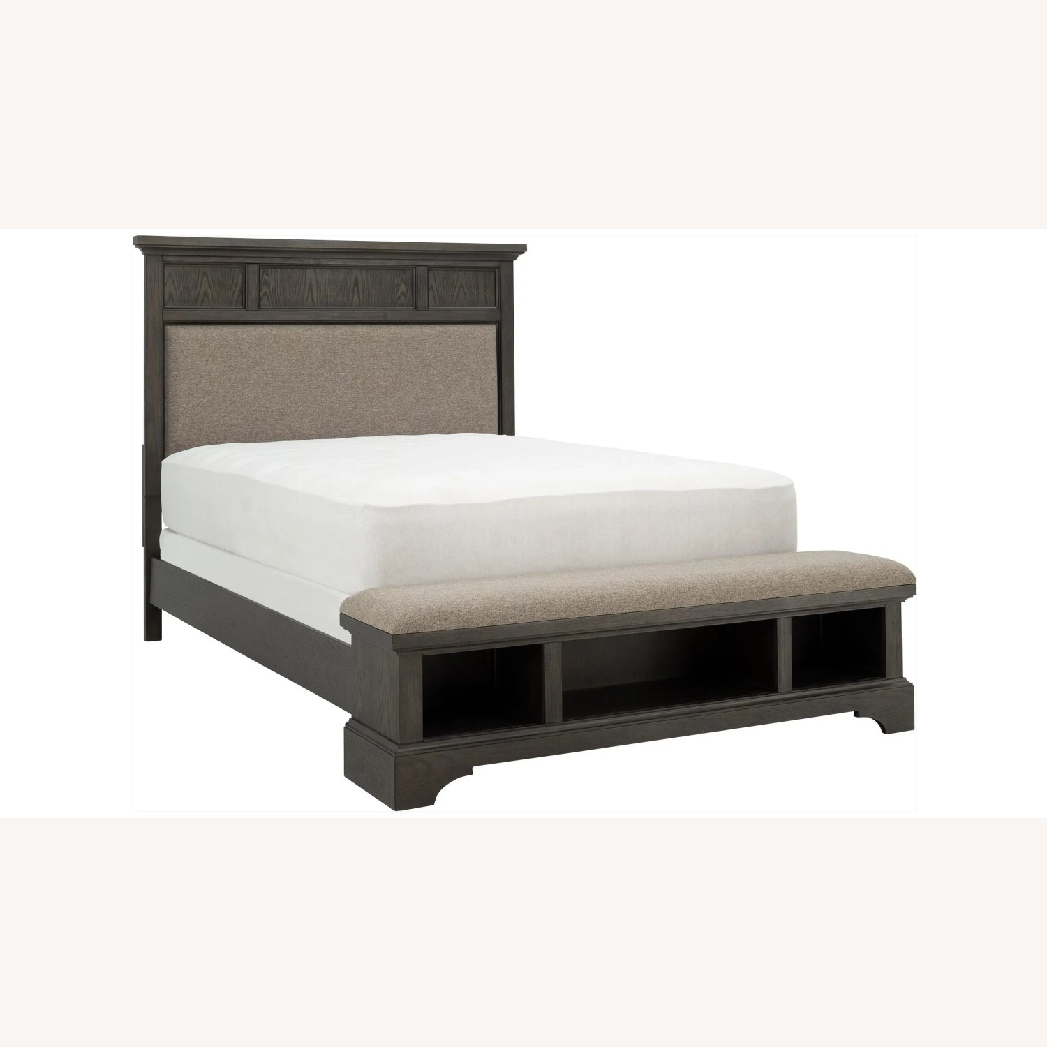 Raymour & Flanigan Cambridge Light Gray Wood Full Bed - image-4