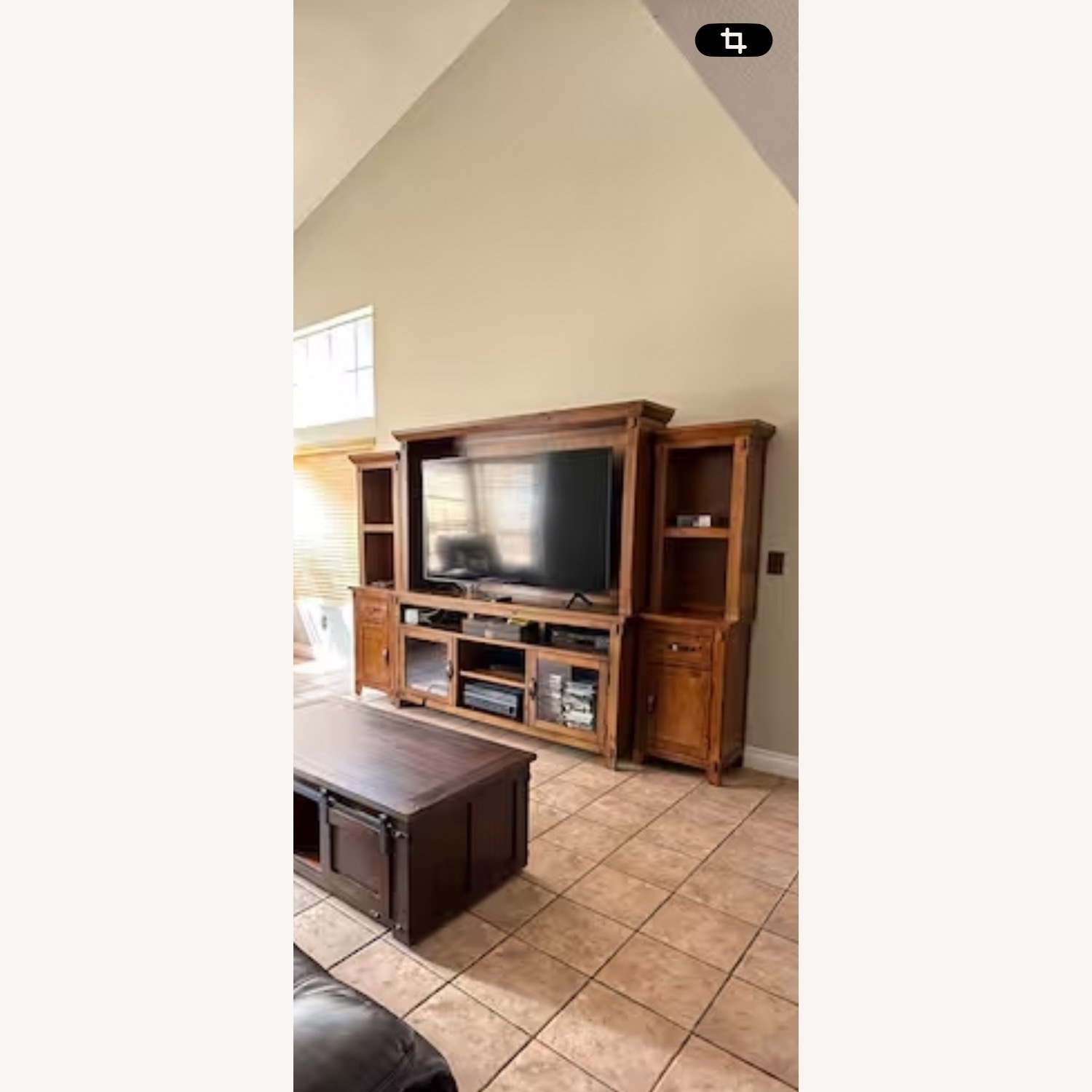 Ashley Furniture Dark Brown Wood Media Storage - image-3