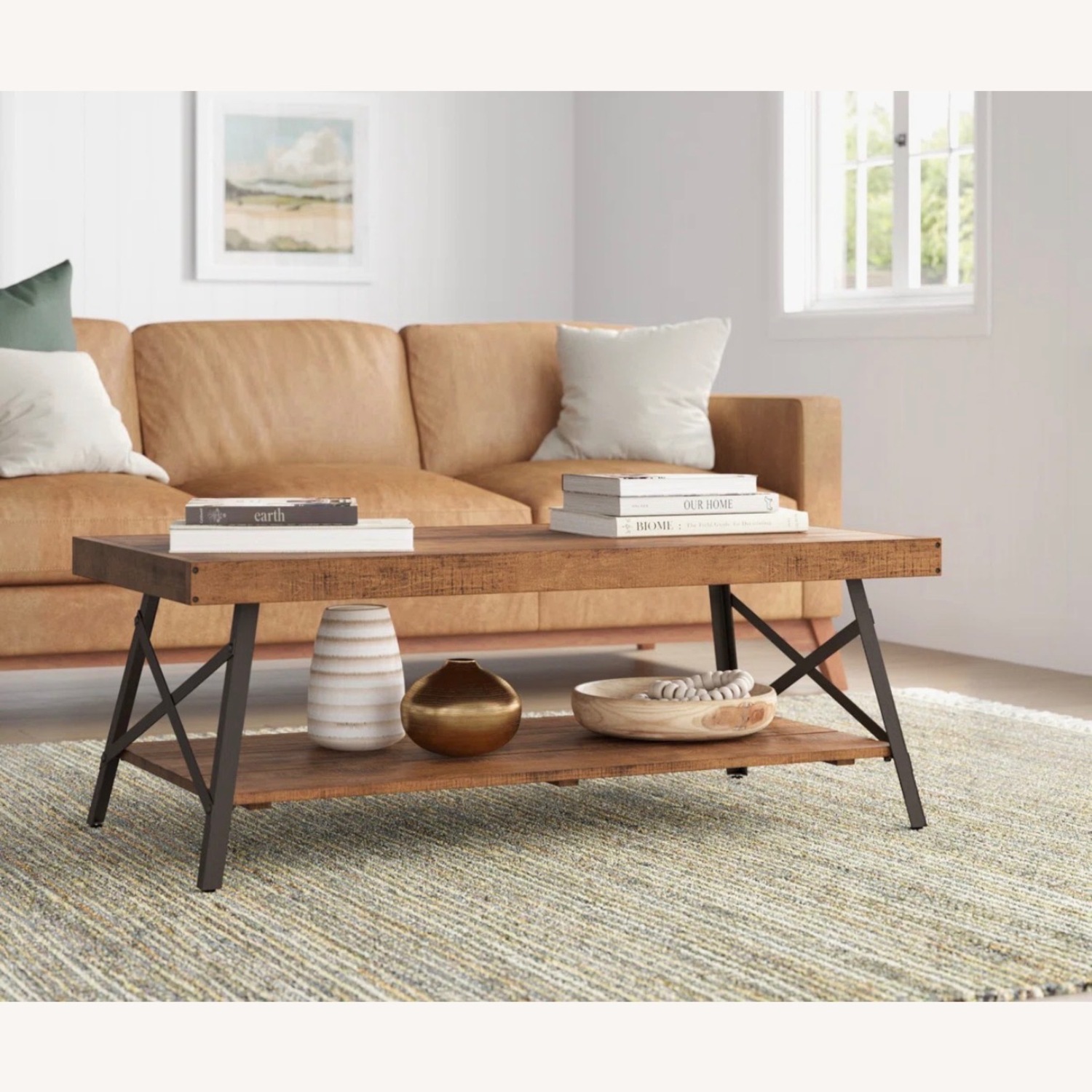 Natural Wood Coffee Table - image-1