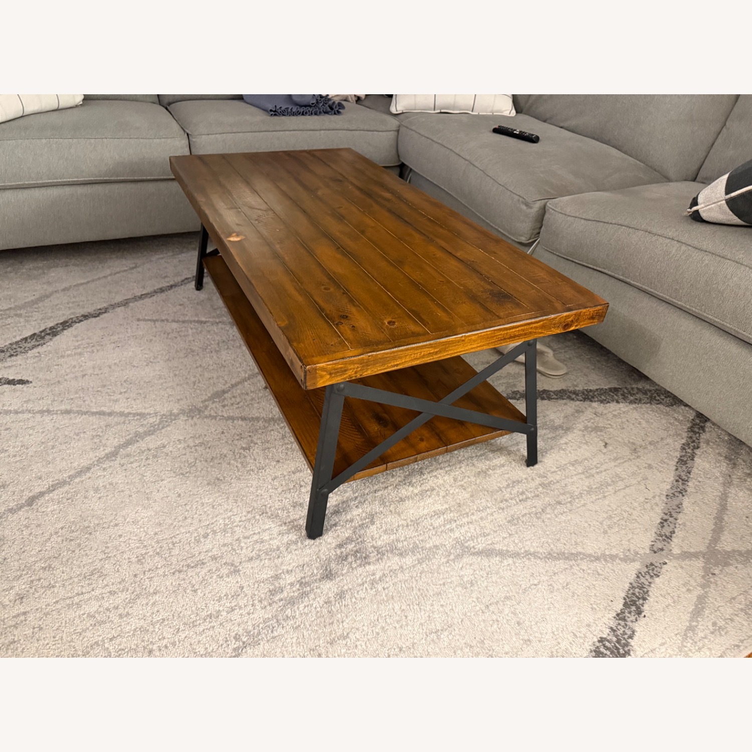 Natural Wood Coffee Table - image-3