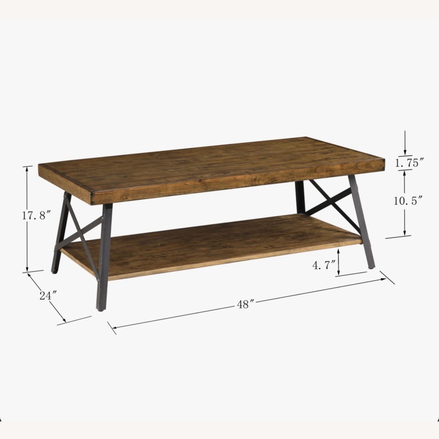 Natural Wood Coffee Table - image-6