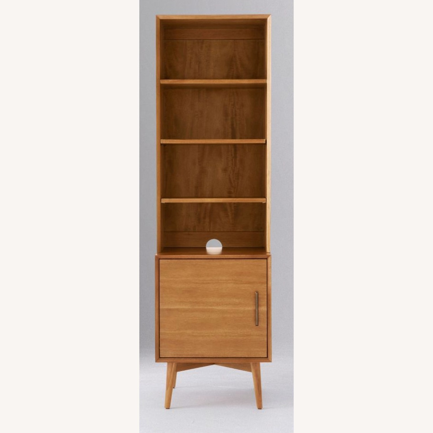West Elm Mid Century Light Brown Wood Bookcase - image-1