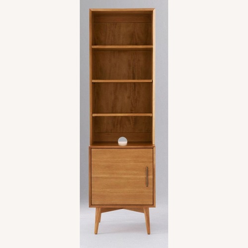 Used West Elm Mid Century Light Brown Wood Bookcase for sale on AptDeco