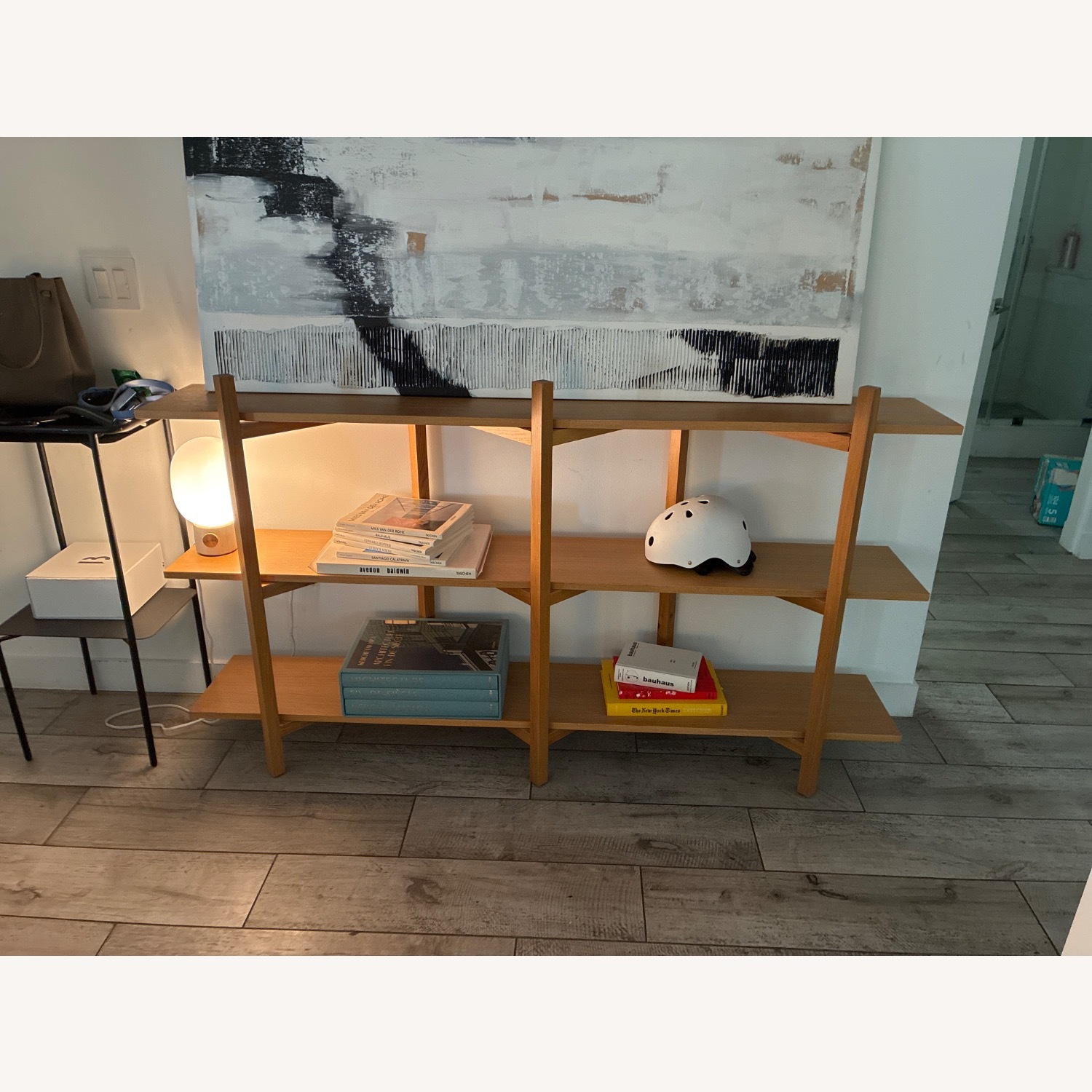 Hem Zig Zag Low Shelf Oak - image-1