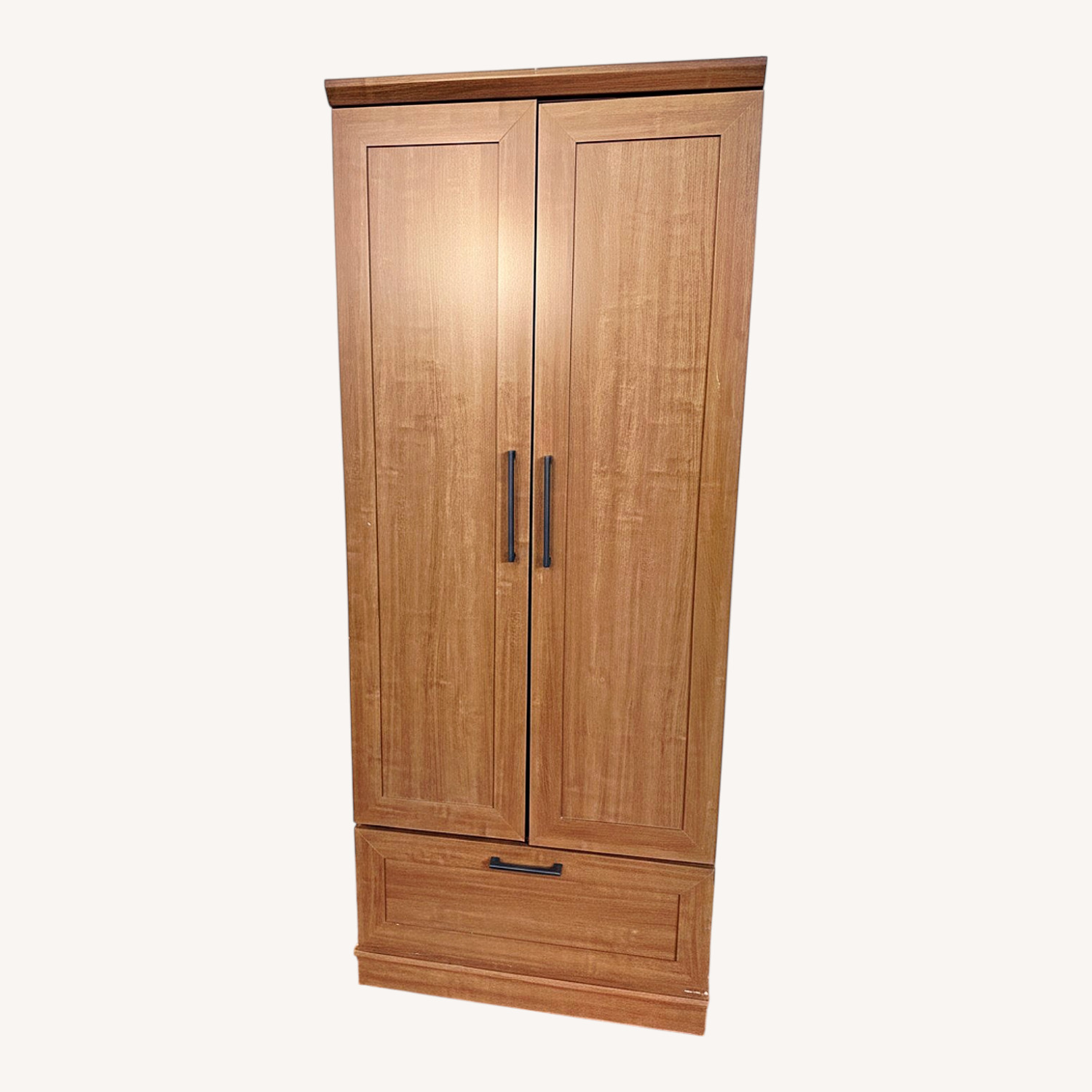 Dark Brown Wood Armoire - image-0