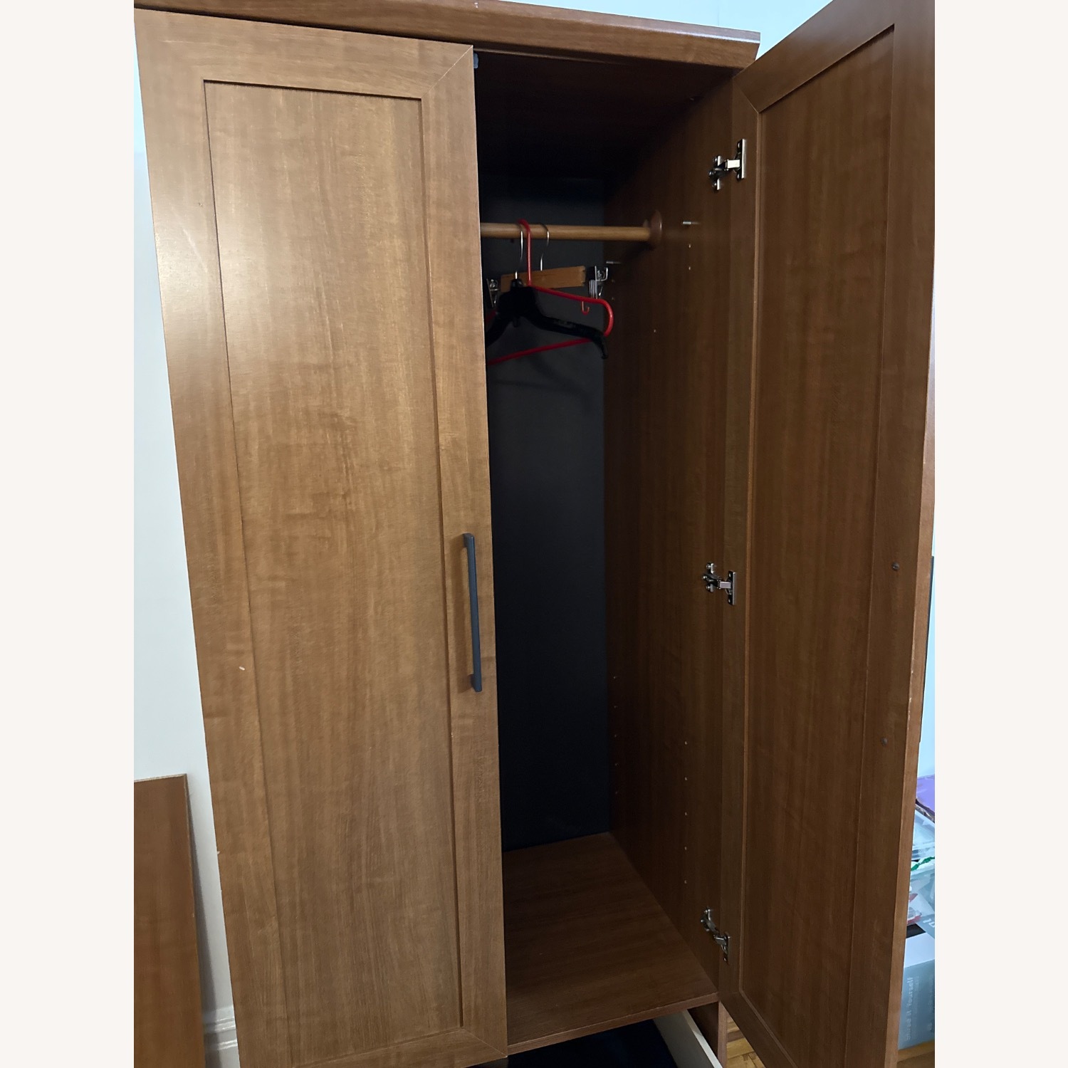 Dark Brown Wood Armoire - image-6