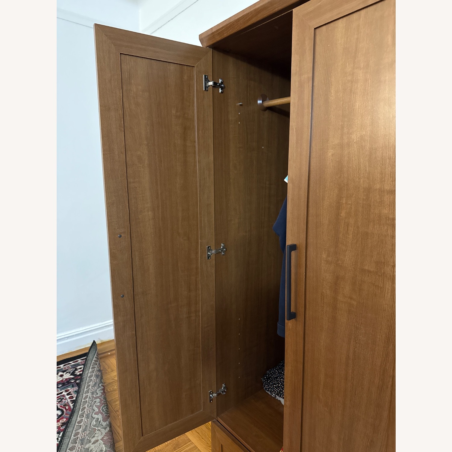 Dark Brown Wood Armoire - image-4