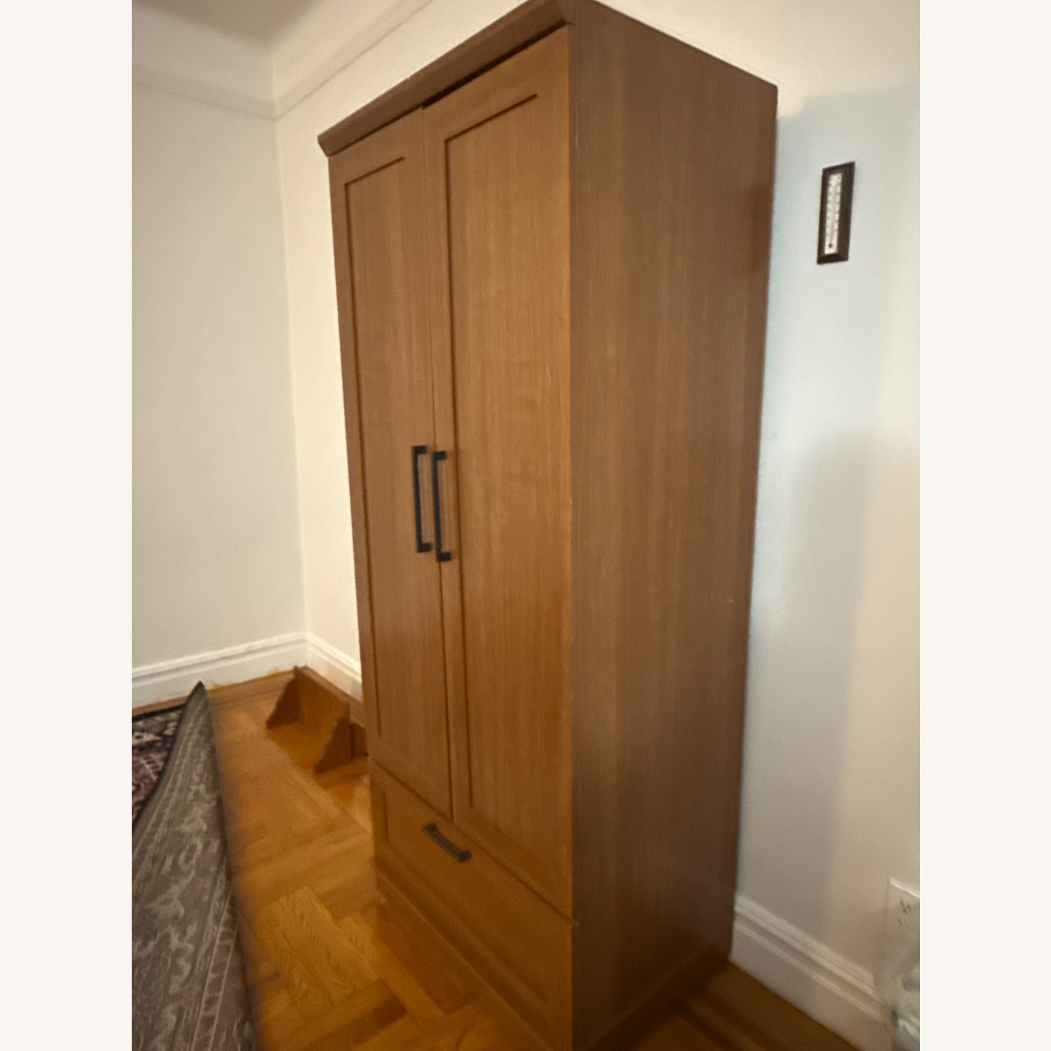 Dark Brown Wood Armoire - image-2