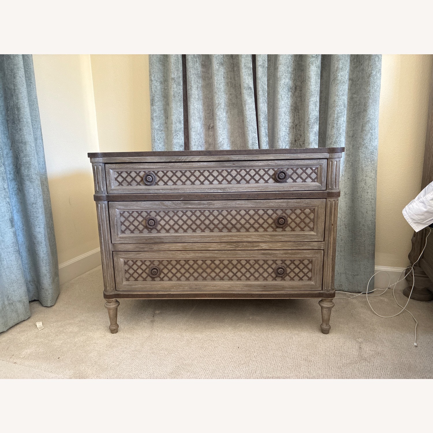 Restoration Hardware Light Gray Wood Nightstands - image-2