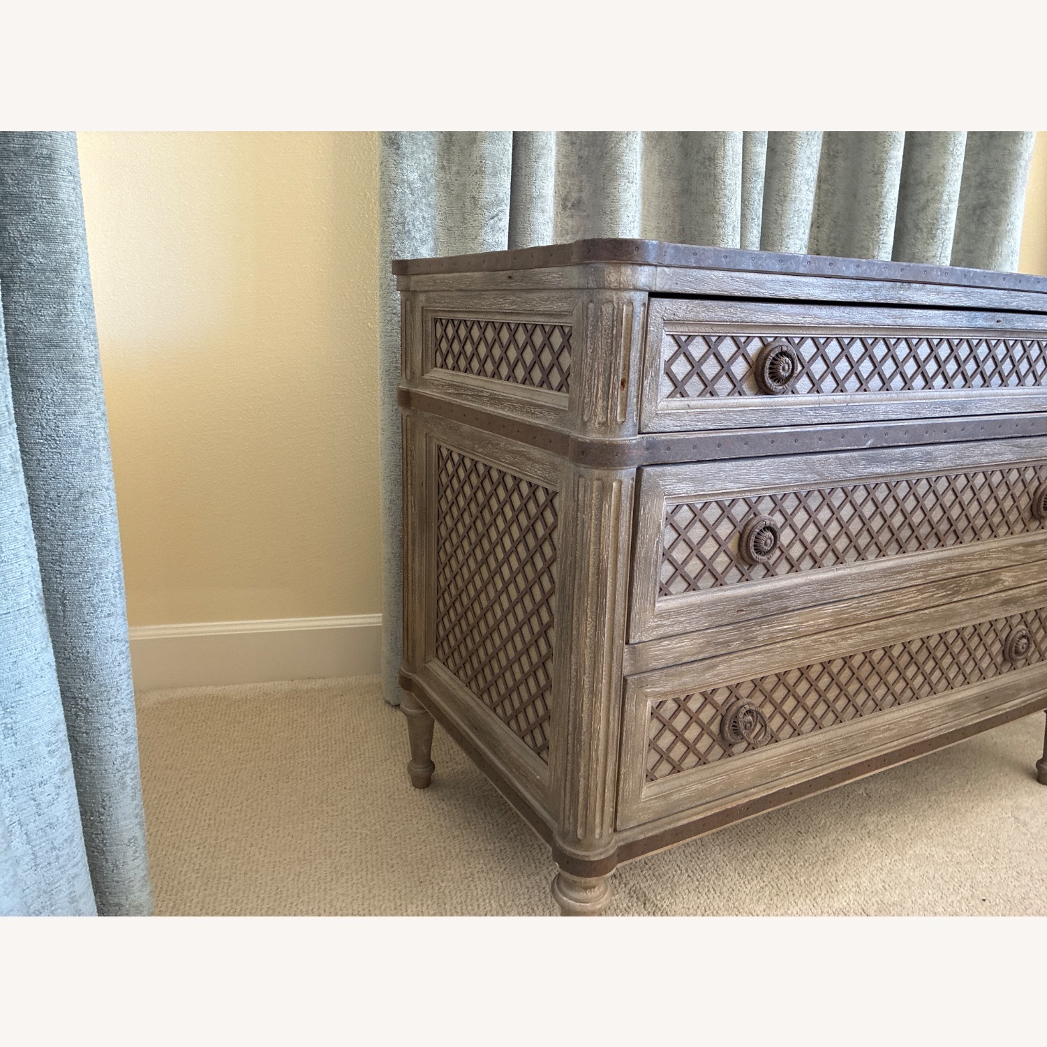 Restoration Hardware Light Gray Wood Nightstands - image-3