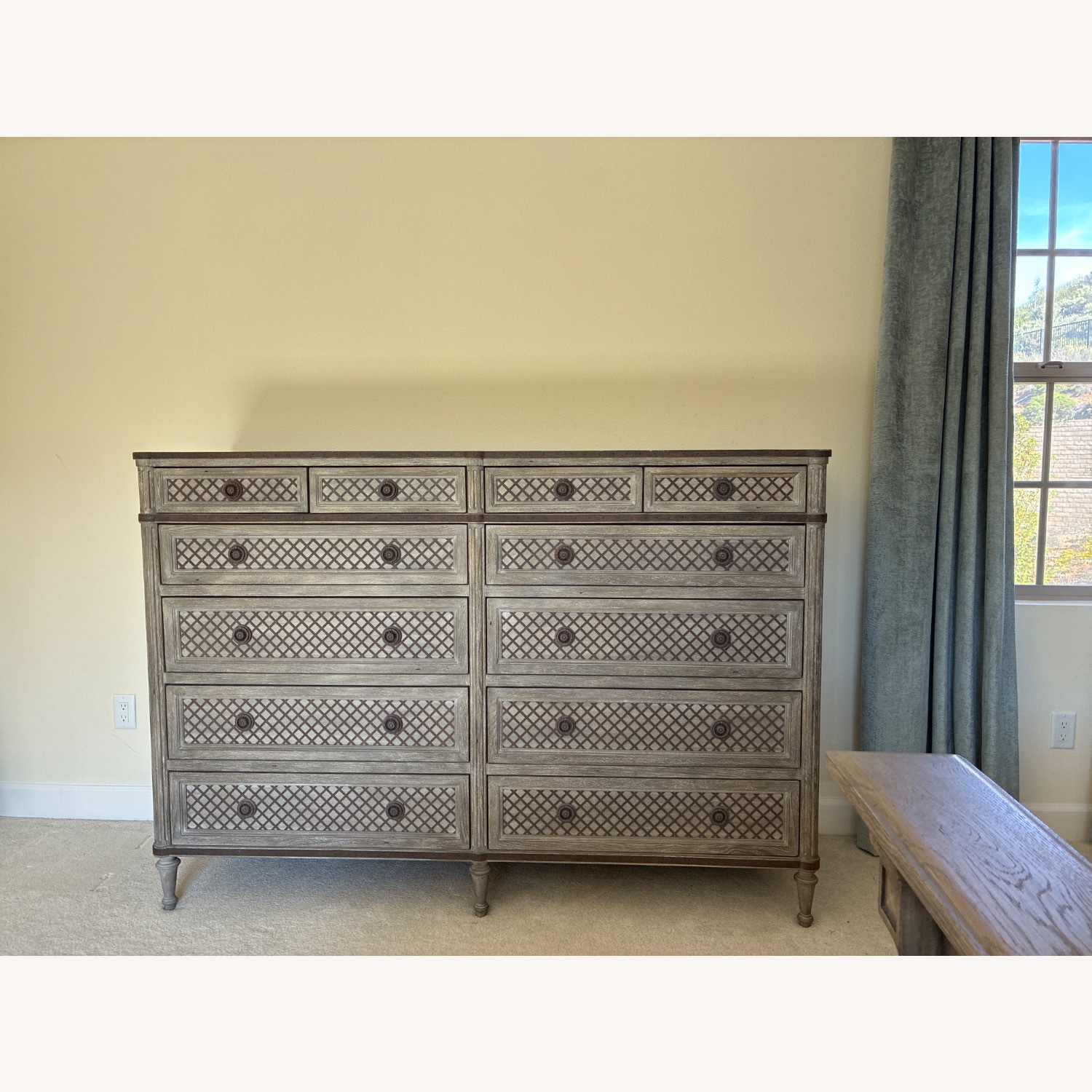 Restoration Hardware Light Gray Wood Dresser - image-2