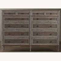 Restoration Hardware Light Gray Wood Dresser