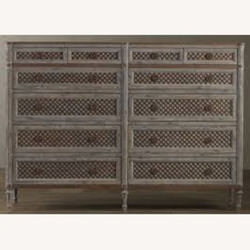 Used Restoration Hardware Light Gray Wood Dresser for sale on AptDeco