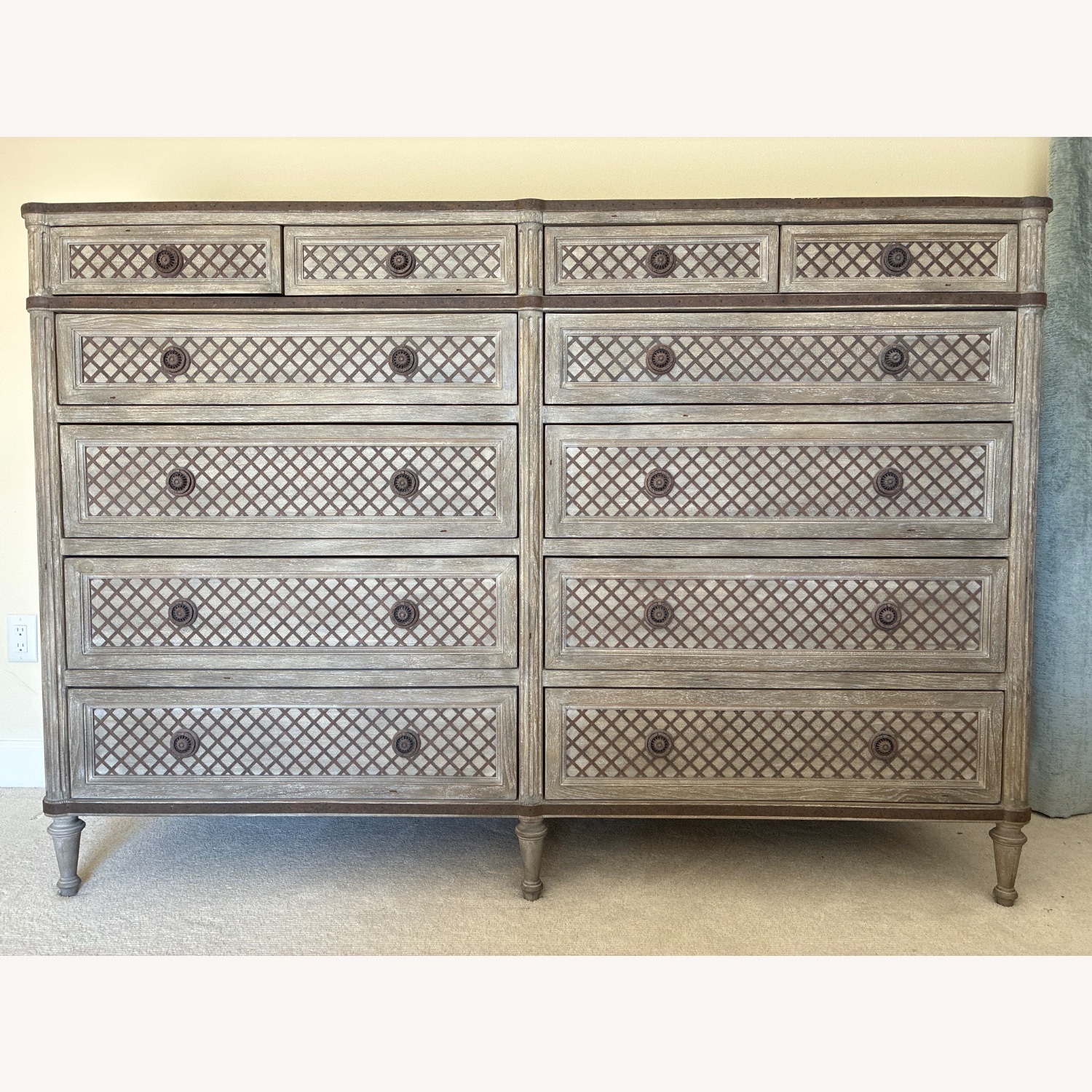 Restoration Hardware Light Gray Wood Dresser - image-1