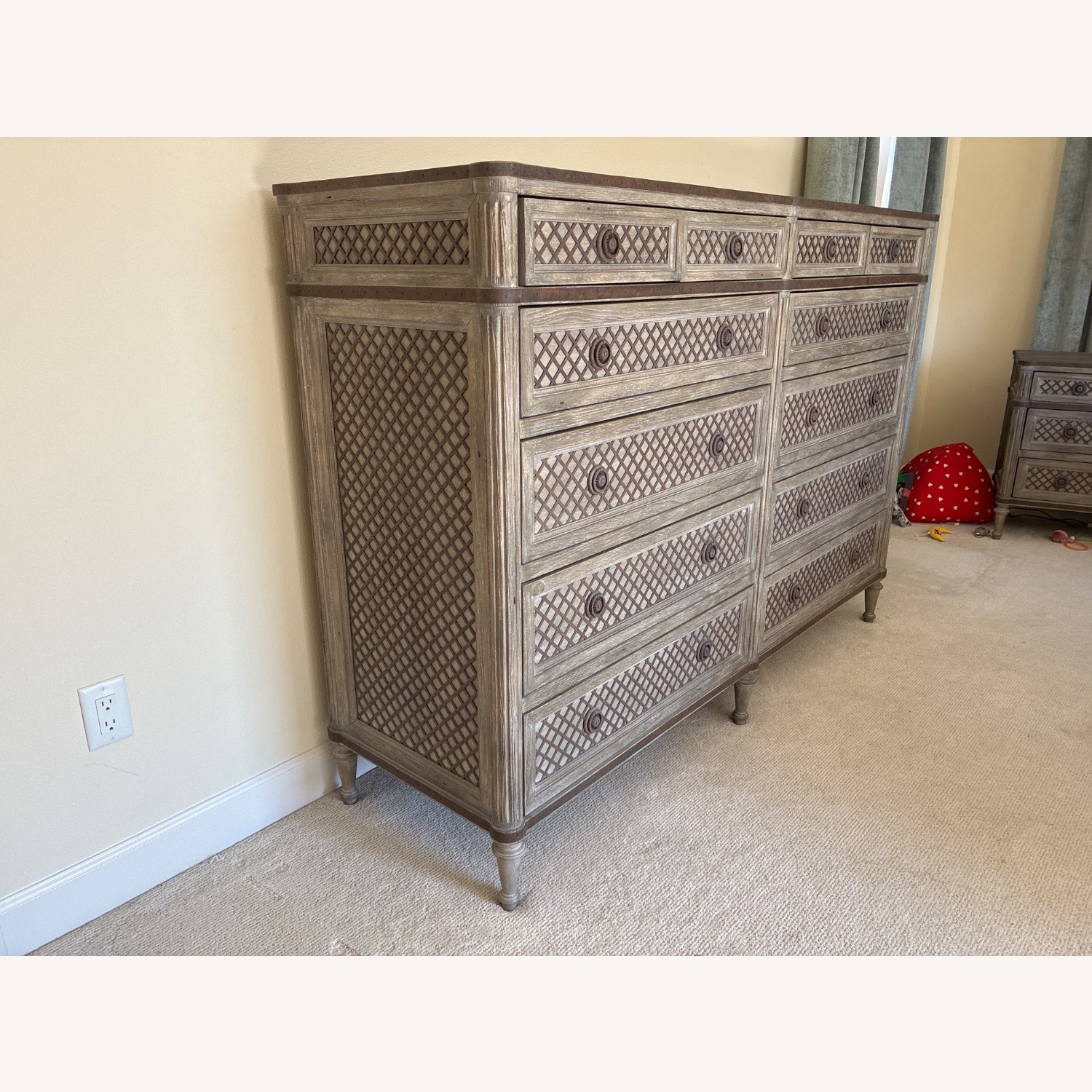 Restoration Hardware Light Gray Wood Dresser - image-3