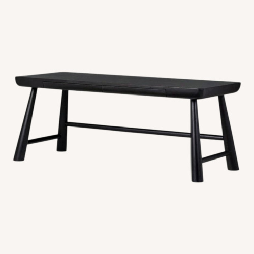 Used Anthropologie Lorik Rustic Acacia Wood Built-In Drawers Desk for sale on AptDeco