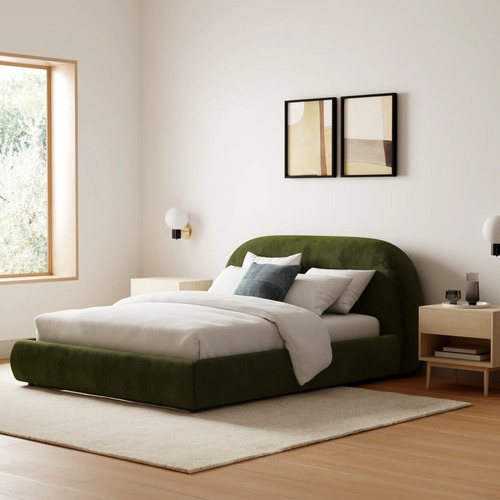 Used AllModern Green Bedframe for sale on AptDeco