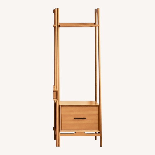 Used West Elm Set of 2 Acorn Mid-Century Bookcases with Drawer for sale on AptDeco