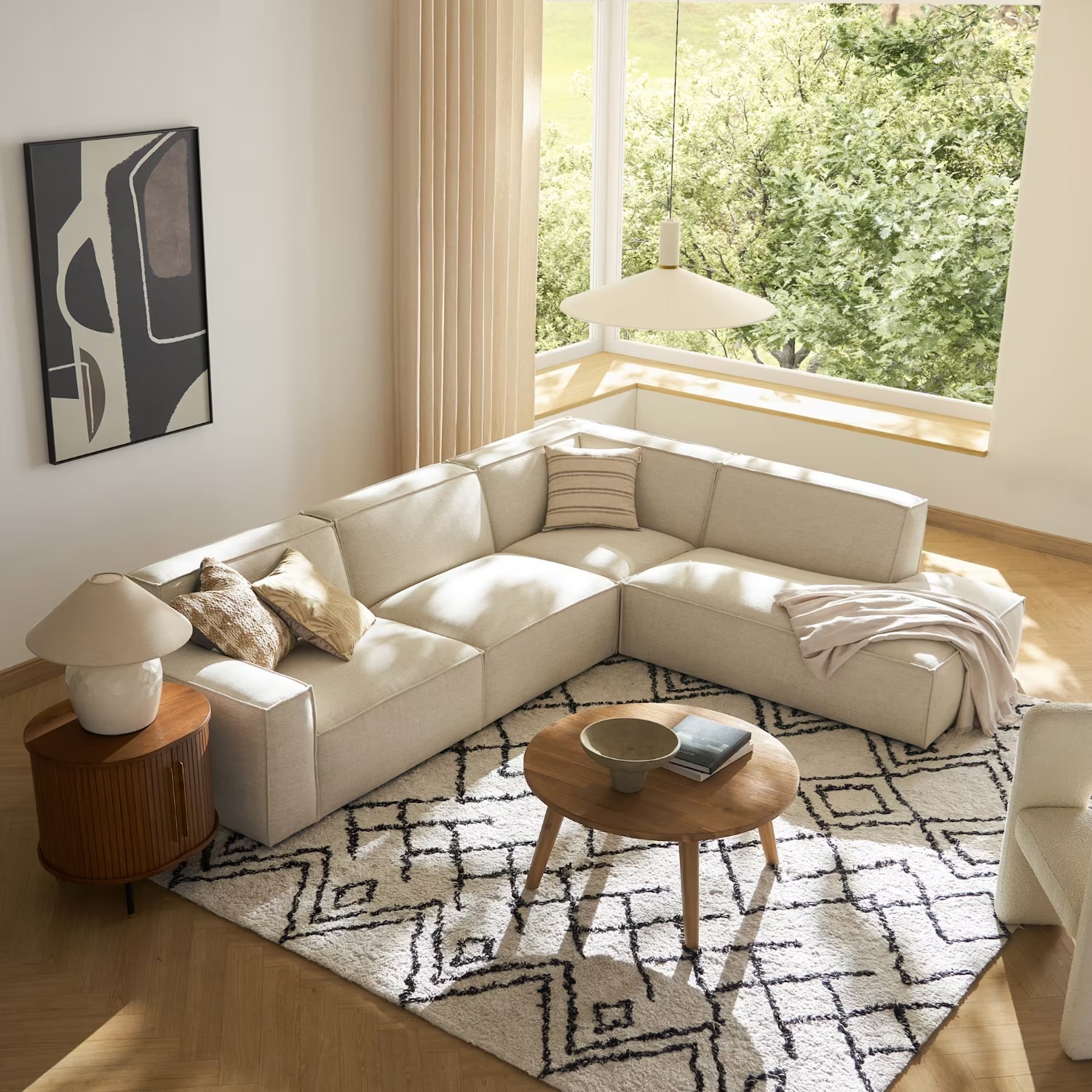 Castlery White Sectional Sofa - image-2