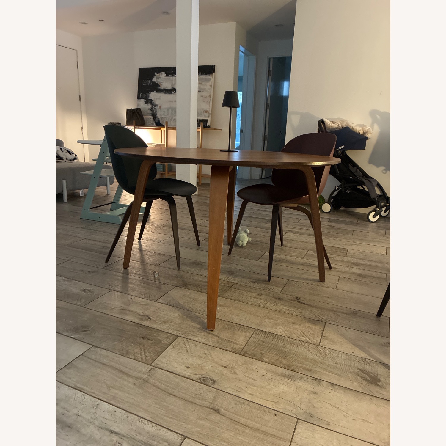 Gubi Round Dining Table American Walnut - image-1