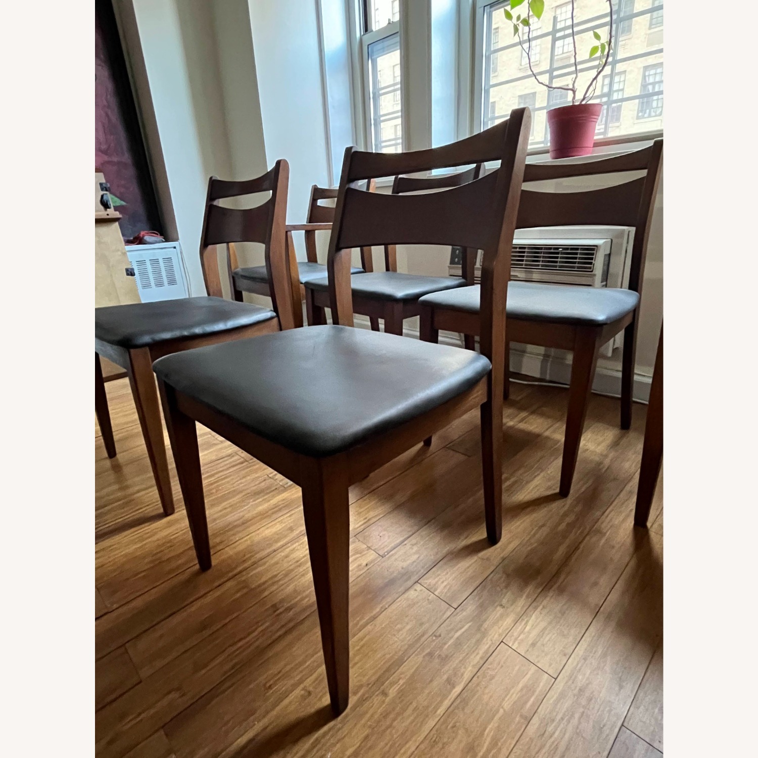 6 MCM Walnut Dining Chairs by Blowing Rock - image-3