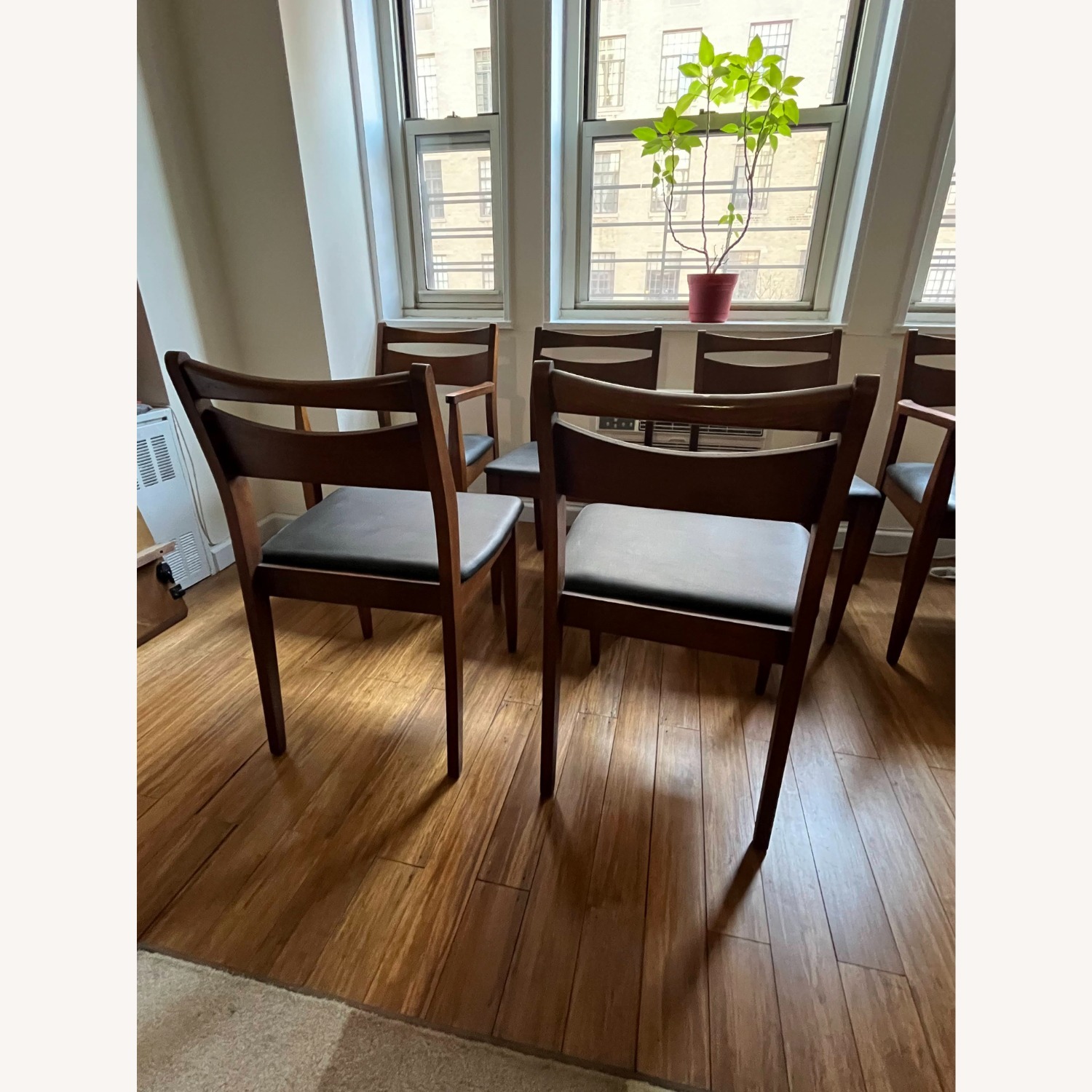 6 MCM Walnut Dining Chairs by Blowing Rock - image-2